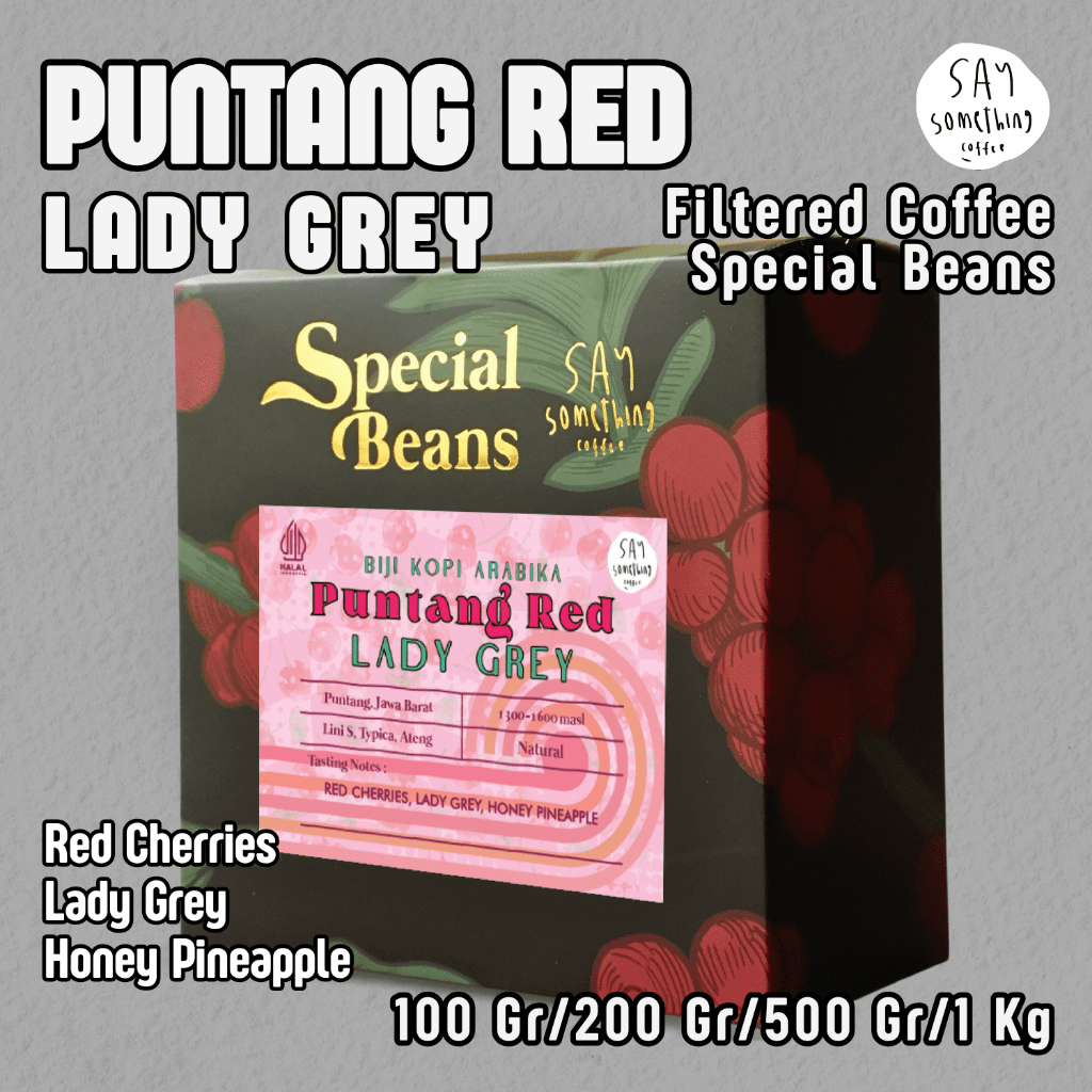 

Say Something Coffee Biji Kopi Arabika Puntang Red Lady Grey - Filter