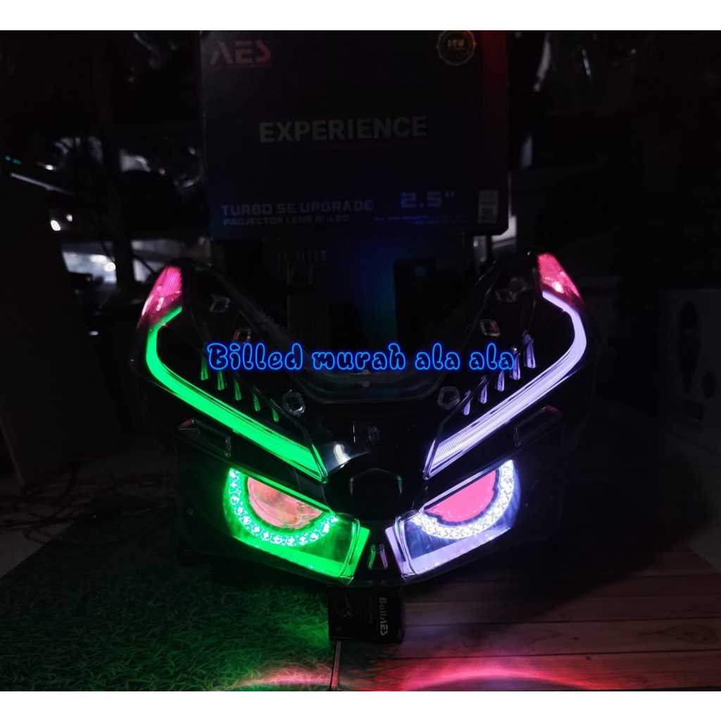 HEADLEMP NEW VARIO 125 150 PROJECTOR BILED AES EXSPERIENCE 60 WATT SEPAKET REFLEKTOR