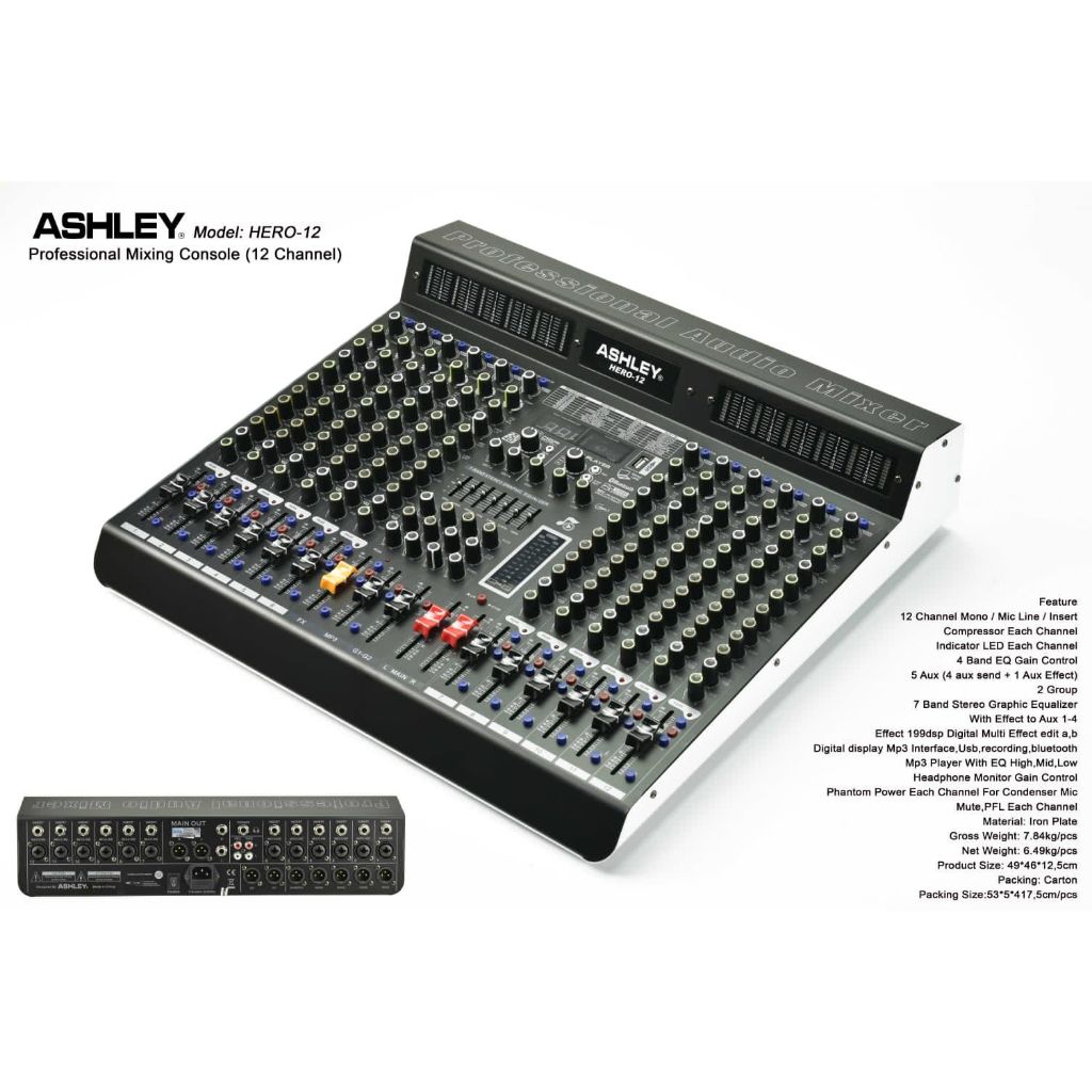 MIXER AUDIO ASHLEY 12 CHANNEL ASHLEY HERO 12 hero12 original