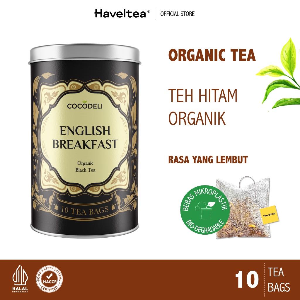 

ENGLISH BREAKFAST | Big Tin | Cocodeli by Haveltea Organic | Teh Hitam