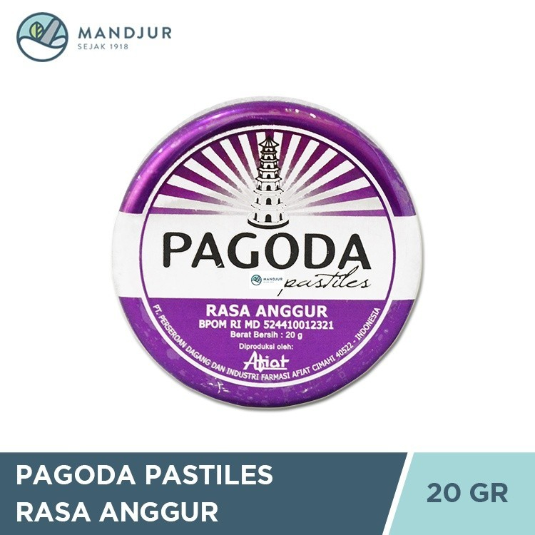 

Pagoda Pastiles Rasa Anggur 20 Gram - Permen Pelega Tenggorokan