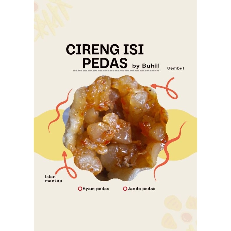 

Cireng Isi AYAM SUIR PEDAS ukuran Standar !!!