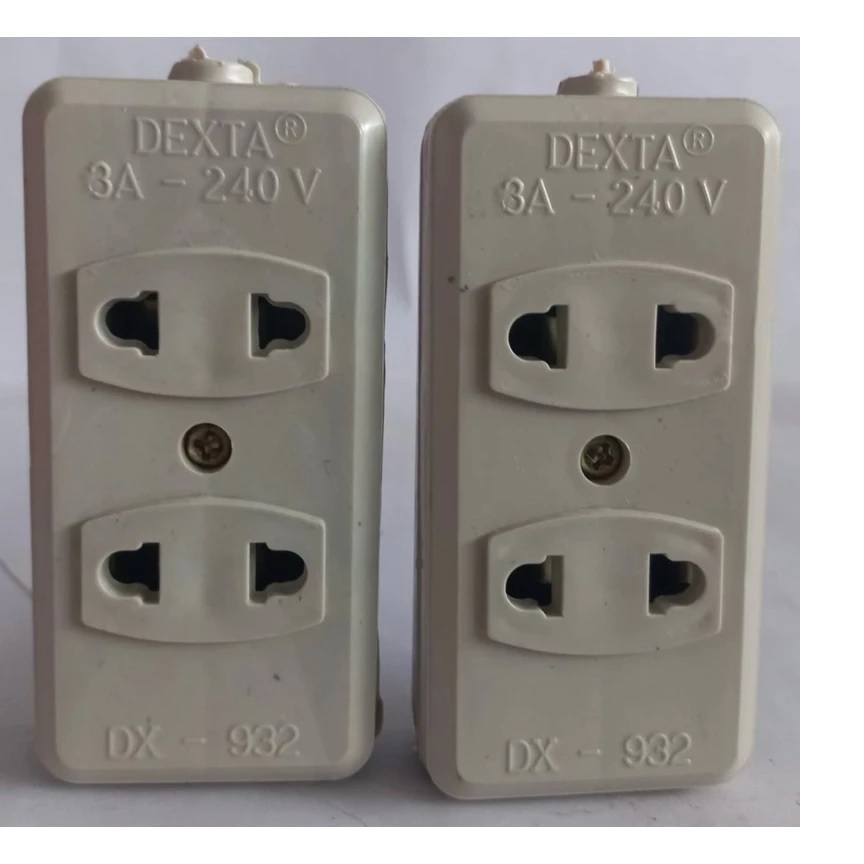 Dexta Stop Kontak Listrik Gepeng 2 Lubang DEXTA DX-932