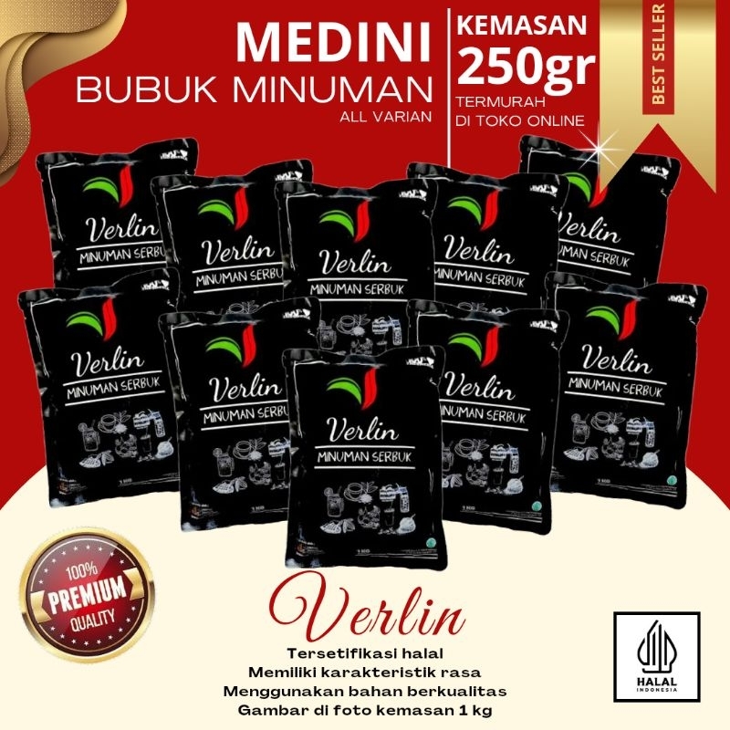 

Verlin Powder Drink | BEST SELLER | Produk PREMIUM | 100% ASLI | all varian 250 g | KEMASAN POUCH| TERMURAH DI SHOPEE