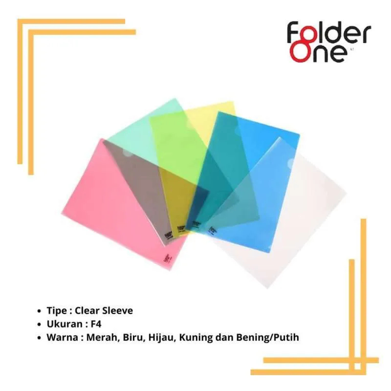 

DM- Folder One Map L Bening Transparent A4 Warna ecer (1pcs)