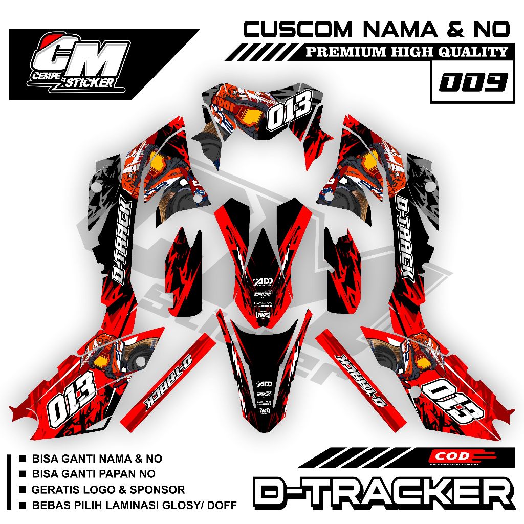 Decal Sticker Dtracker Full Body-Glosy Premium CM-009