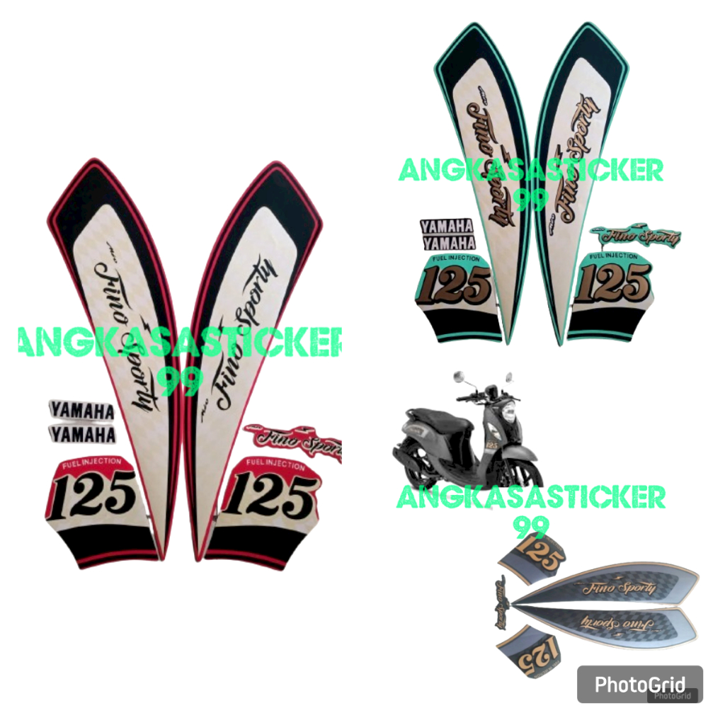sticker striping body motor yamaha fino sporty 2021 standart fullset