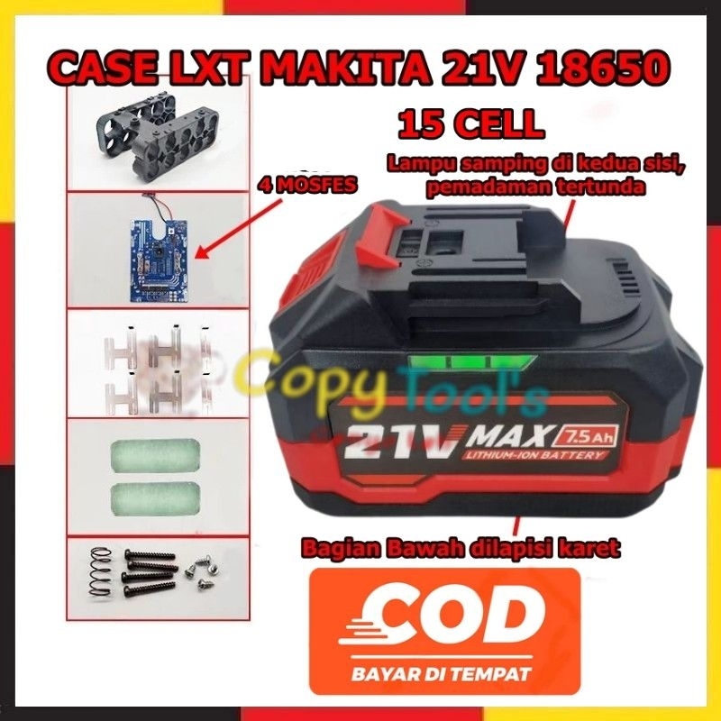 CASING BATERAI LXT 15 CELL LED SAMPING housing casing baterai model lxt makita, impact wrench/drill 