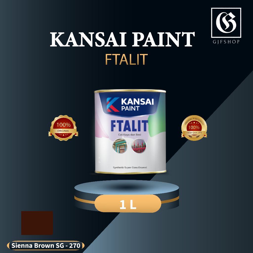 Cat Minyak Besi Kayu Ftalit Kansai Paint 270 Sienna Brown SG 1kg