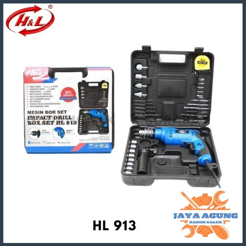 H&L Mesin Bor Beton Set 13mm HL913 / Impact Drill BOX SET HL 913