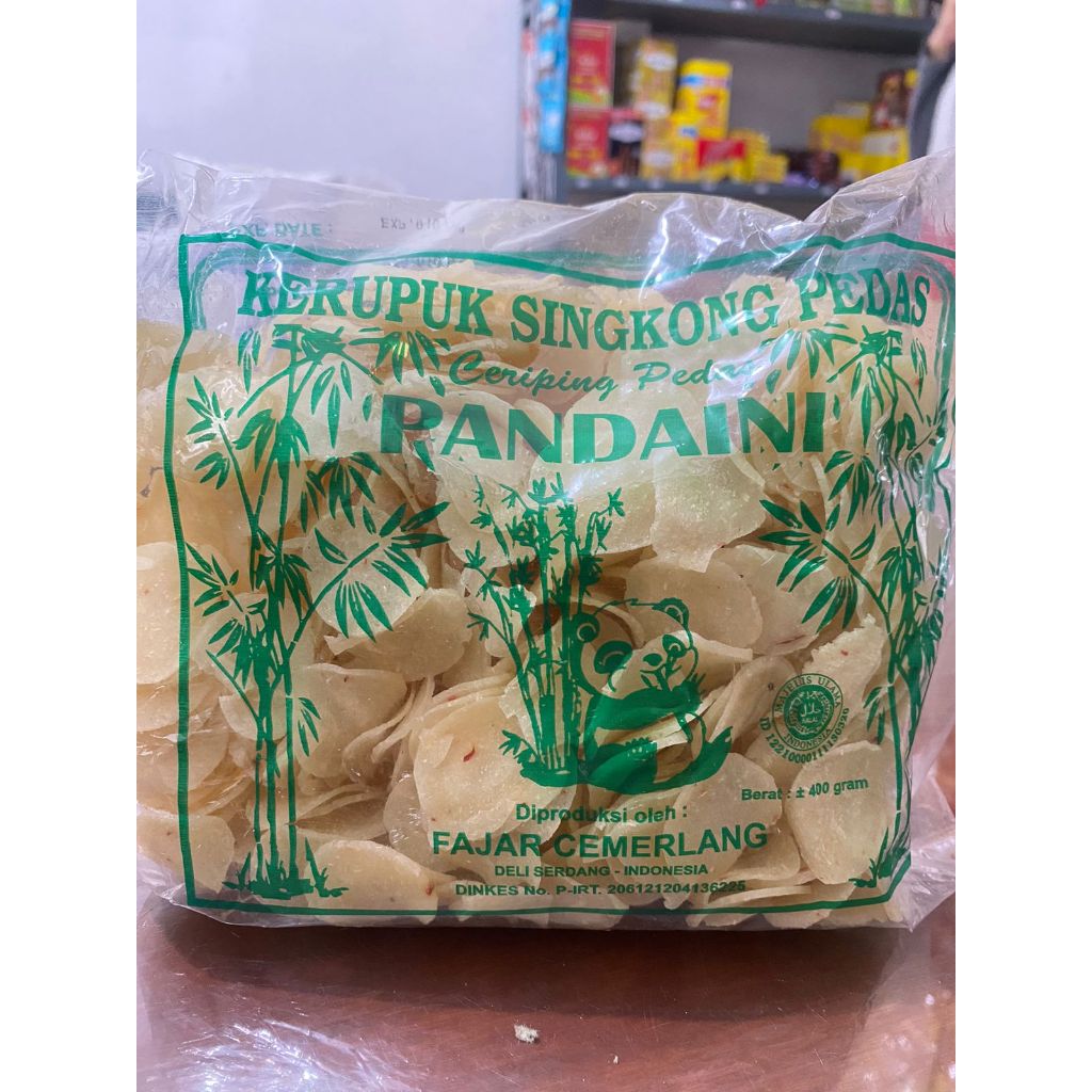 

Kerupuk Ceriping Singkong Pedas Pandaini 400GR