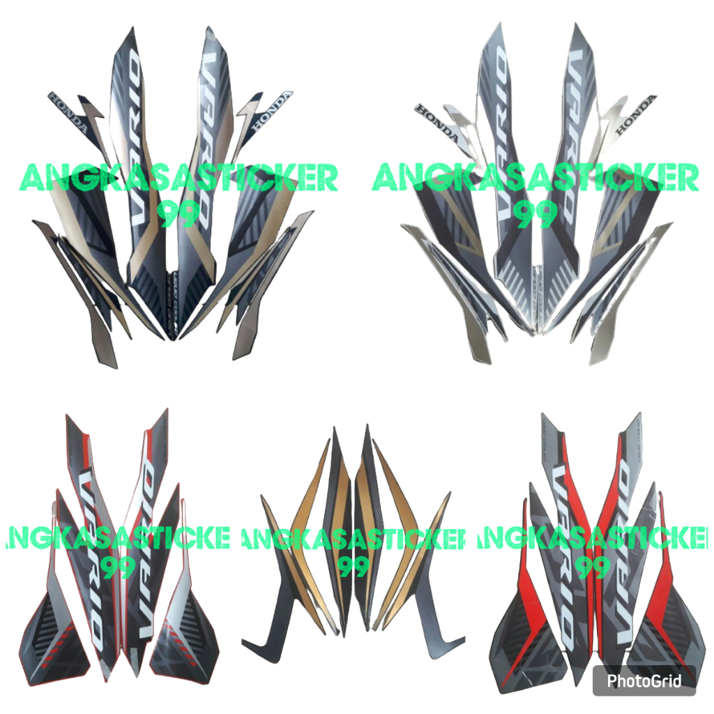 sticker striping motor honda vario 125 cbs iss 2022 2023 warna special matte white