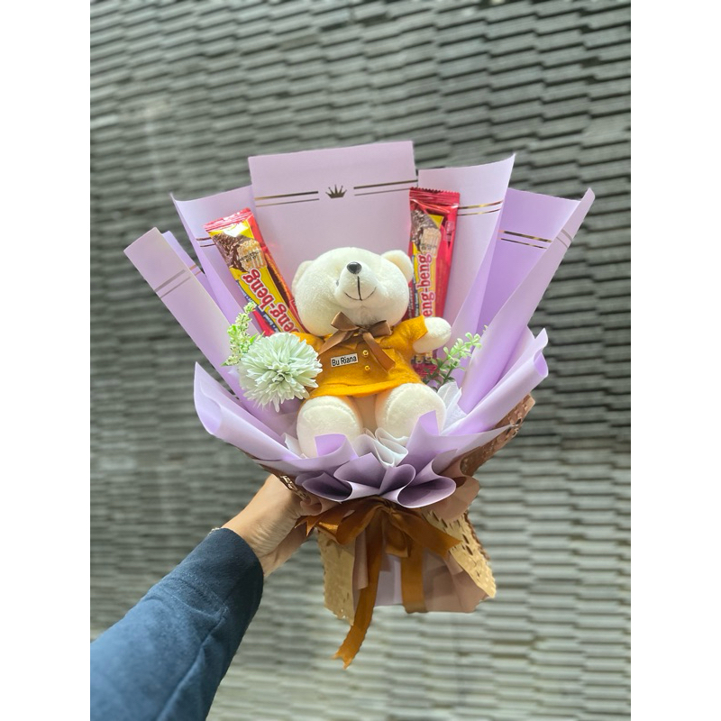 buket boneka profesi guru | hadiah guru | buket untuk guru