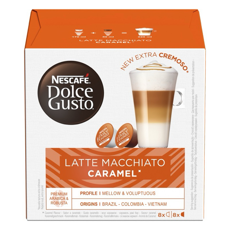 

Nescafe Dolce Gusto NDG CARAMEL LATTE Macchiato Coffee Capsule