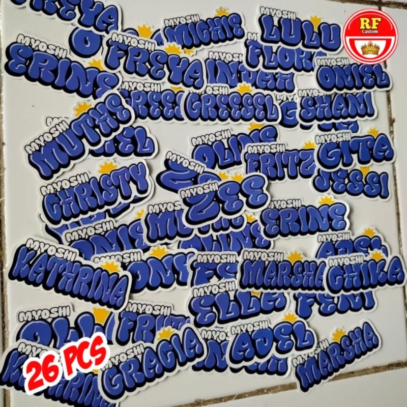 

(free sticker)Sticker Nama Member JKT48 PREMIUM MY OSHI EDITION 26 pcs Terbaru NEW