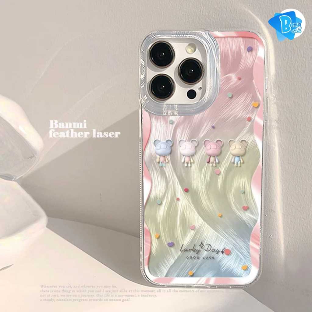 SS949 Softcase Silikon Feather Case Lucky Day Bear Casing Hp Compatible For XIAOMI REDMI NOTE 7 8 9 