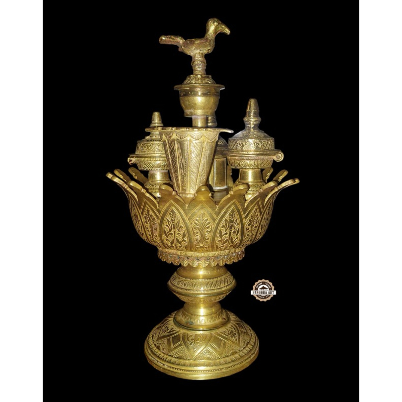 Kinangan PALEMBANG / BANJAR burung ukir kuningan KUNO