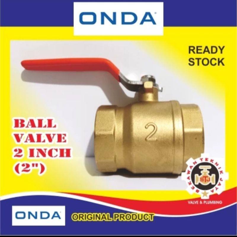 Ball Valve 2 Inch Kuningan Onda Original