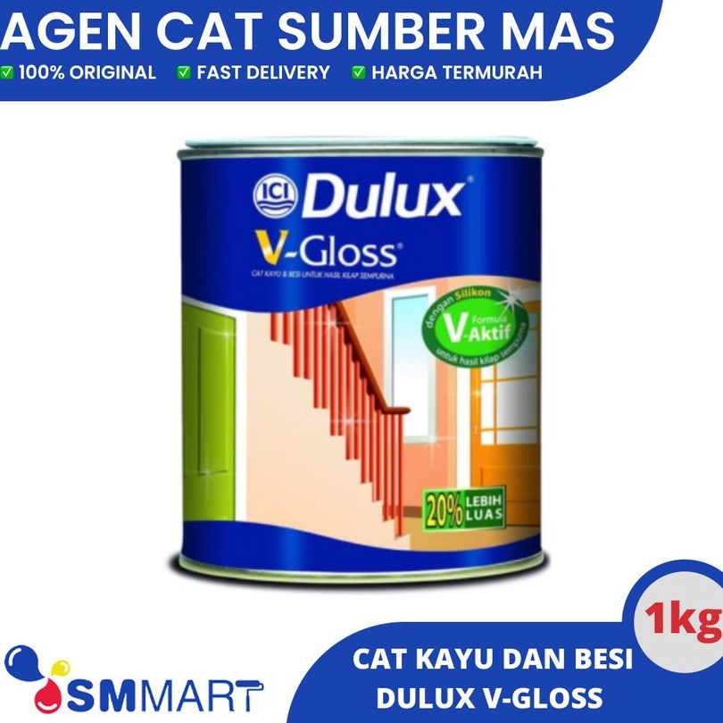

CAT MINYAK DULUX V GLOSS 1 KG WARNA STANDARD CAT KAYU CAT BESI CAT DUCO CAT KAYU BESI 1KG