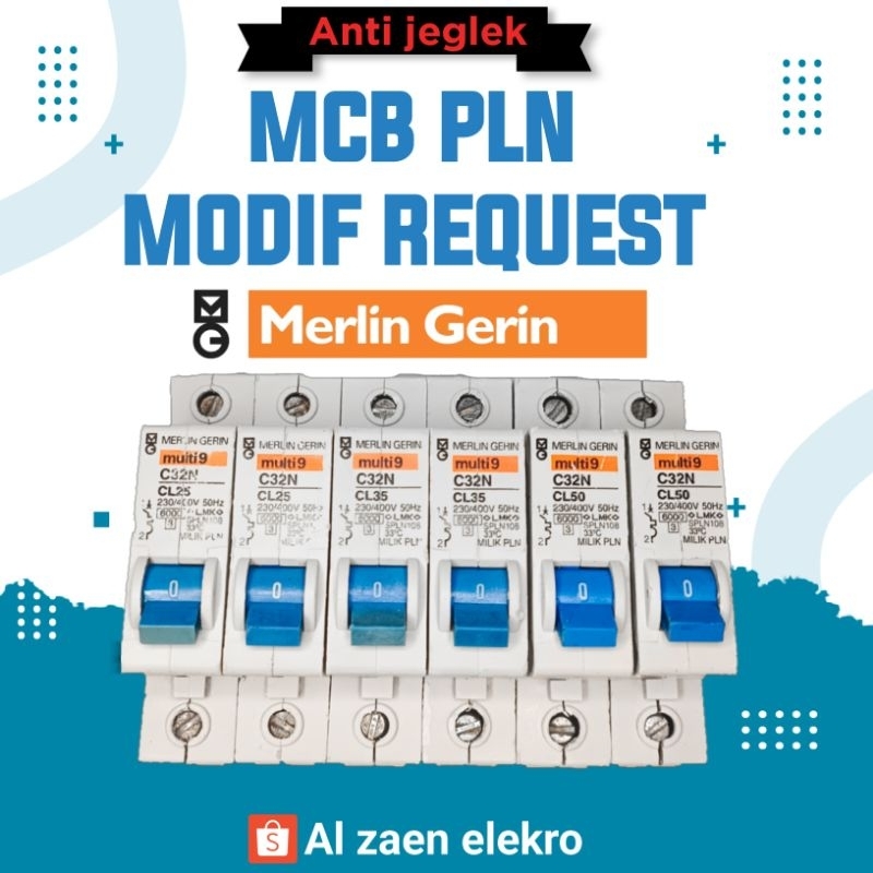 mcb pln modif 1pas merlin gerin anti jegglek seperti 10a modif 2a, second original