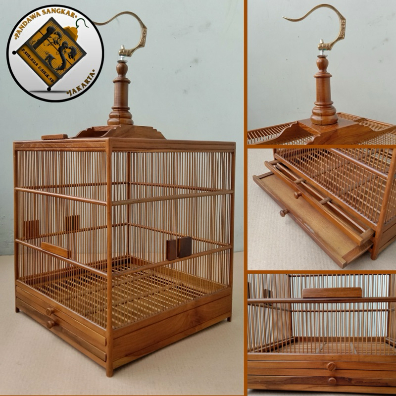 SANGKAR/KANDANG WAMBI WHAMEI PENJINAKAN JERUJI RAPET JATI