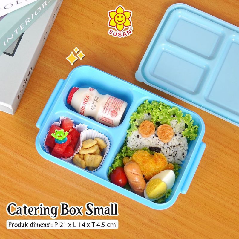 Lunch box  SMALL sekat/ Tempat bekal makan anak sekolah/ catering box SMALL