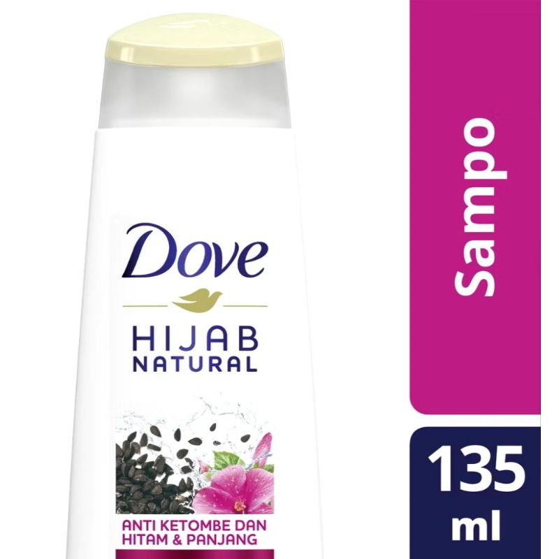 Dove Hijab Natural Shampo Anti Ketombe & Hitam Panjang 135ml