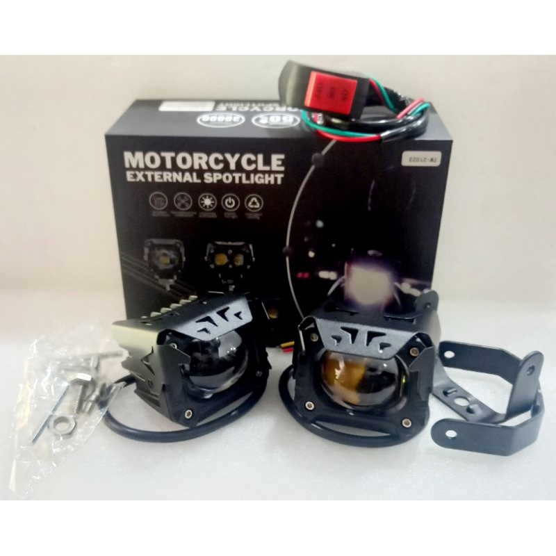 LAMPU TEMBAK LASER MOTOR 2 WARNA PLUS SAKLAR ON ON OFF / MOTORCYCLE LASER GUN LIGHT