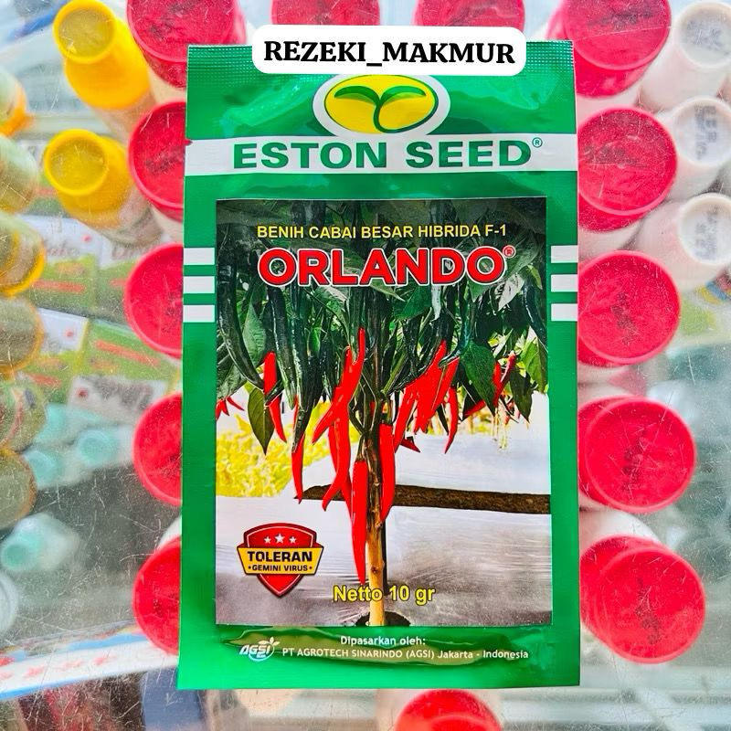 Benih Cabe Besar Orlando F1 10gr Tahan Virus Original Pabrik Eston Seed