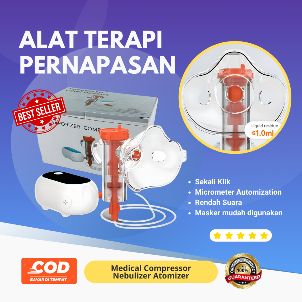 Onix Famous - Alat Uap Terapi Pernafasan Uap Compressor Nebulizer / Untuk Bayi Anak Anak Dan Dewasa