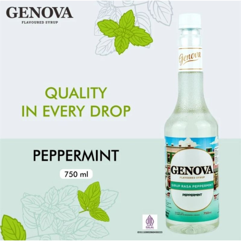 

Papermint Syrup Genova 750 ml - Genova sirup Rasa papermint