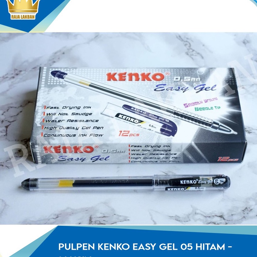 

SPONTAN Pulpen Kenko Easy Gel 5 Hitam Biru 1 Lusin