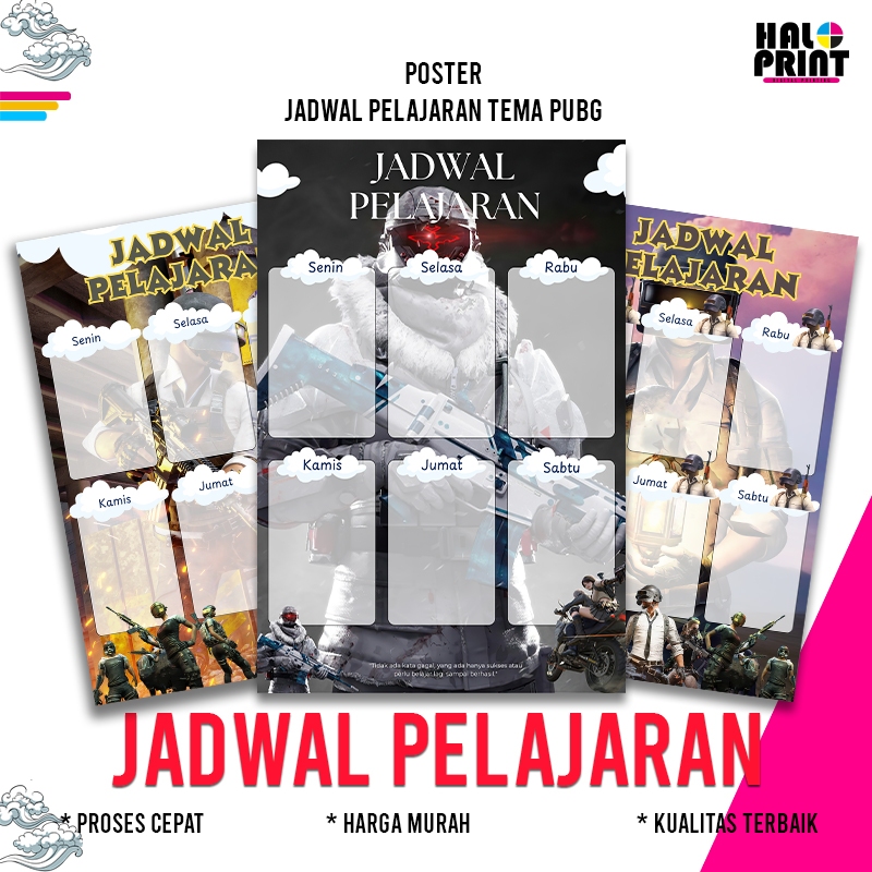 

POSTER Jadwal Pelajaran TEMA kartun GAME / Poster jadwal sekolah tema kartun FREE CUSTOM / Poster JADWAL PELAJARAN / Poster sekolah jadwal pelajaran / Ukuran A3+ (32x48CM) / POSTER JADWAL SEKOLAH / Free Custom Nama