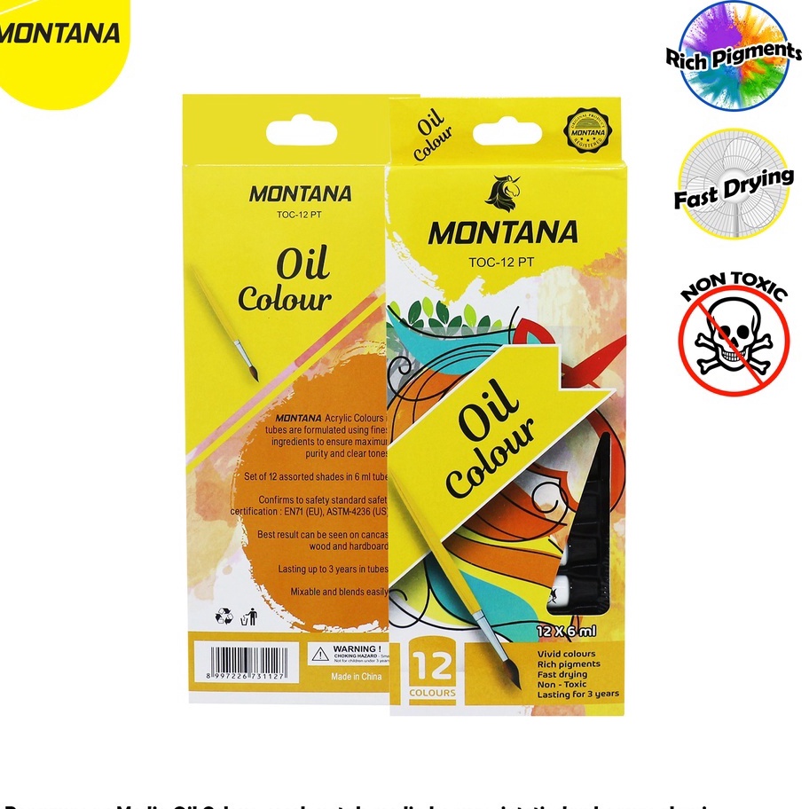 

MURAH BERKULITAS Montana OilColor 12 Warna Cat Minyak Montana TOC12 PT OilColor Tube