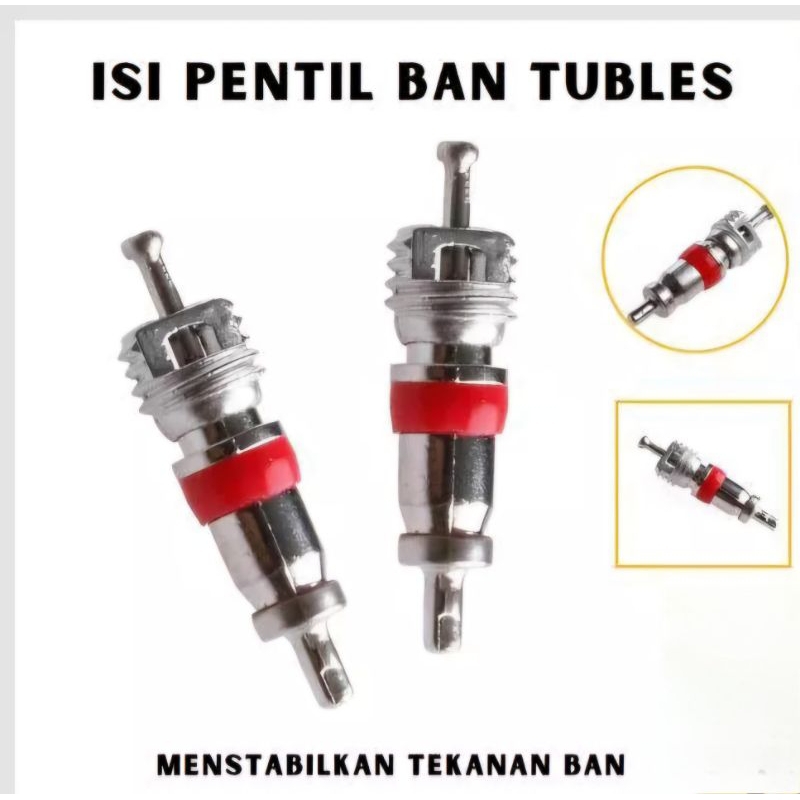 1 Buah Isi Pentil Spuyer Ban Tubles Motor Mobil Sepeda Spuyer Isi Pentil Ban Tubeles