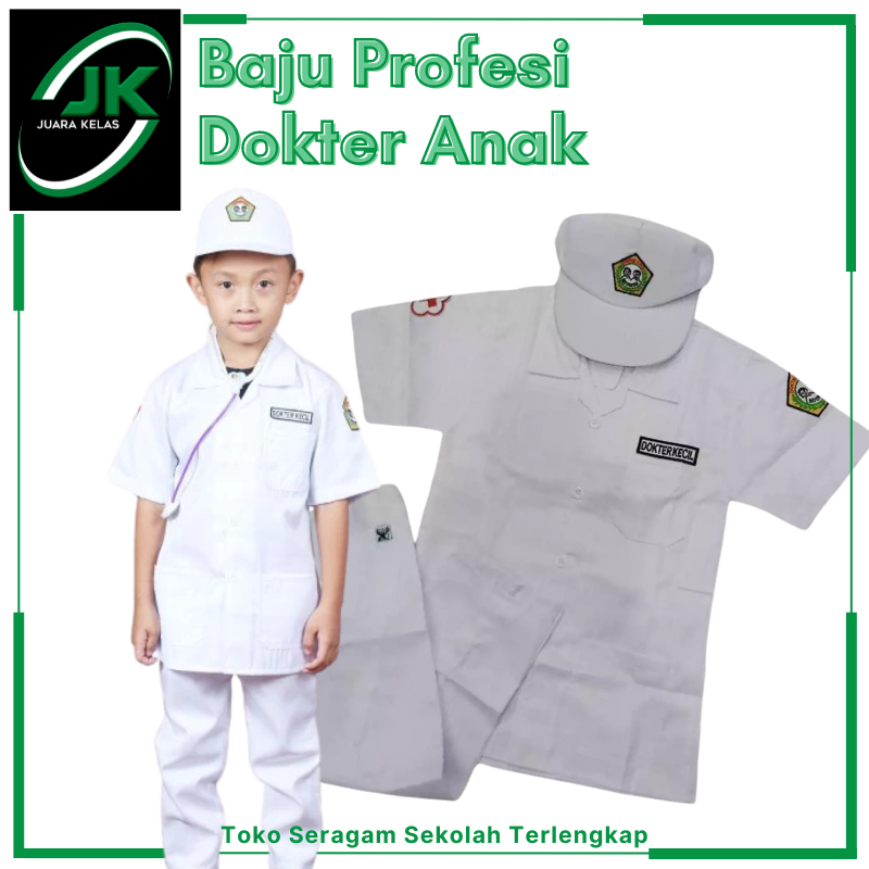 [JK] Baju Profesi Dokter Anak - Baju Kostum Anak - Baju Dokter Anak Kecil