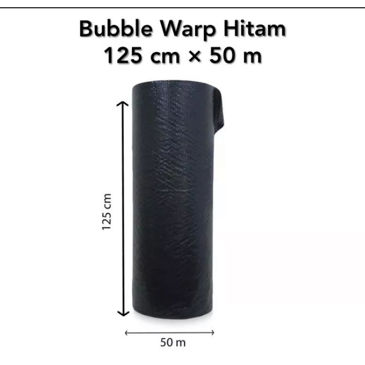 

Bubble Warp Hitam 1 Roll 125cm x 50m Alat Perlindungan Paket Produk Waterproof Premium