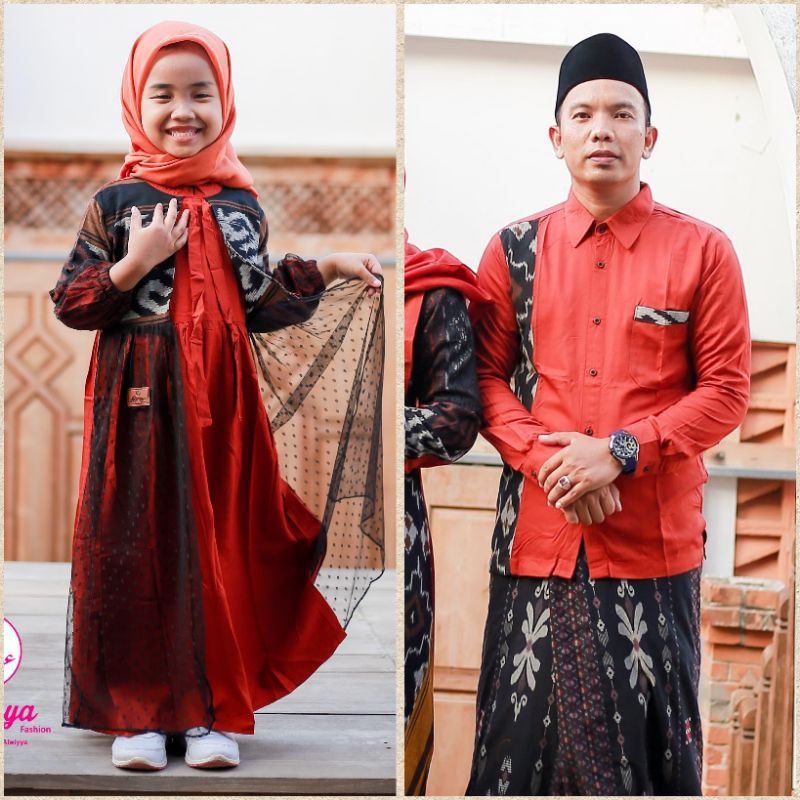 DRESS/GAMIS ORI ALWIYYAH FASHION CALISTA OREN ((READY))