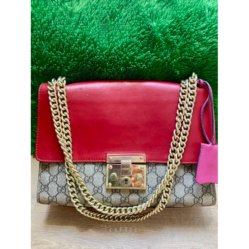 PADLOCK ORIGINAL LEATHER BAG ZIP GUCCI