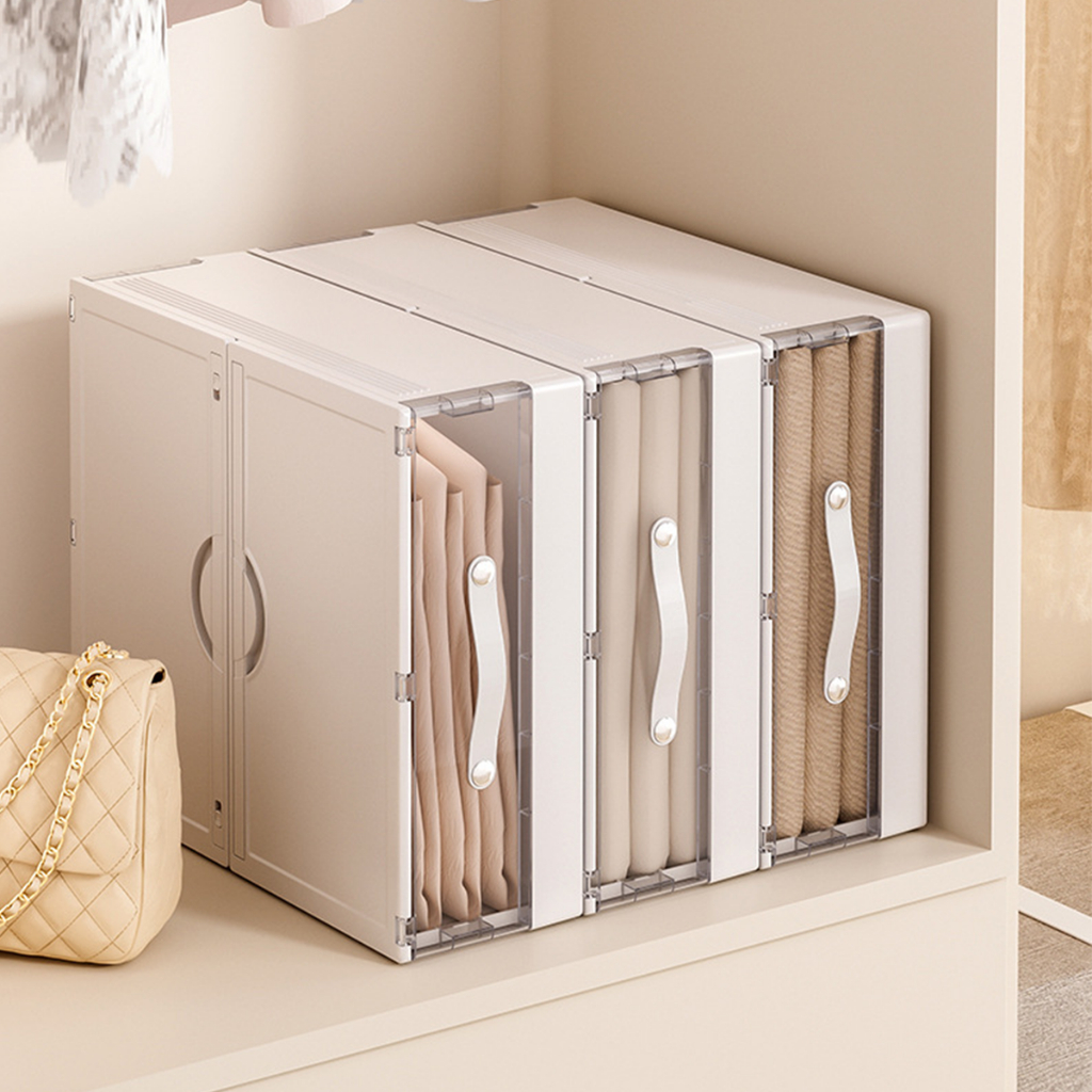 Closet storage cabinet Storage box Drawer type plastic transparent household sheet cover storage cab