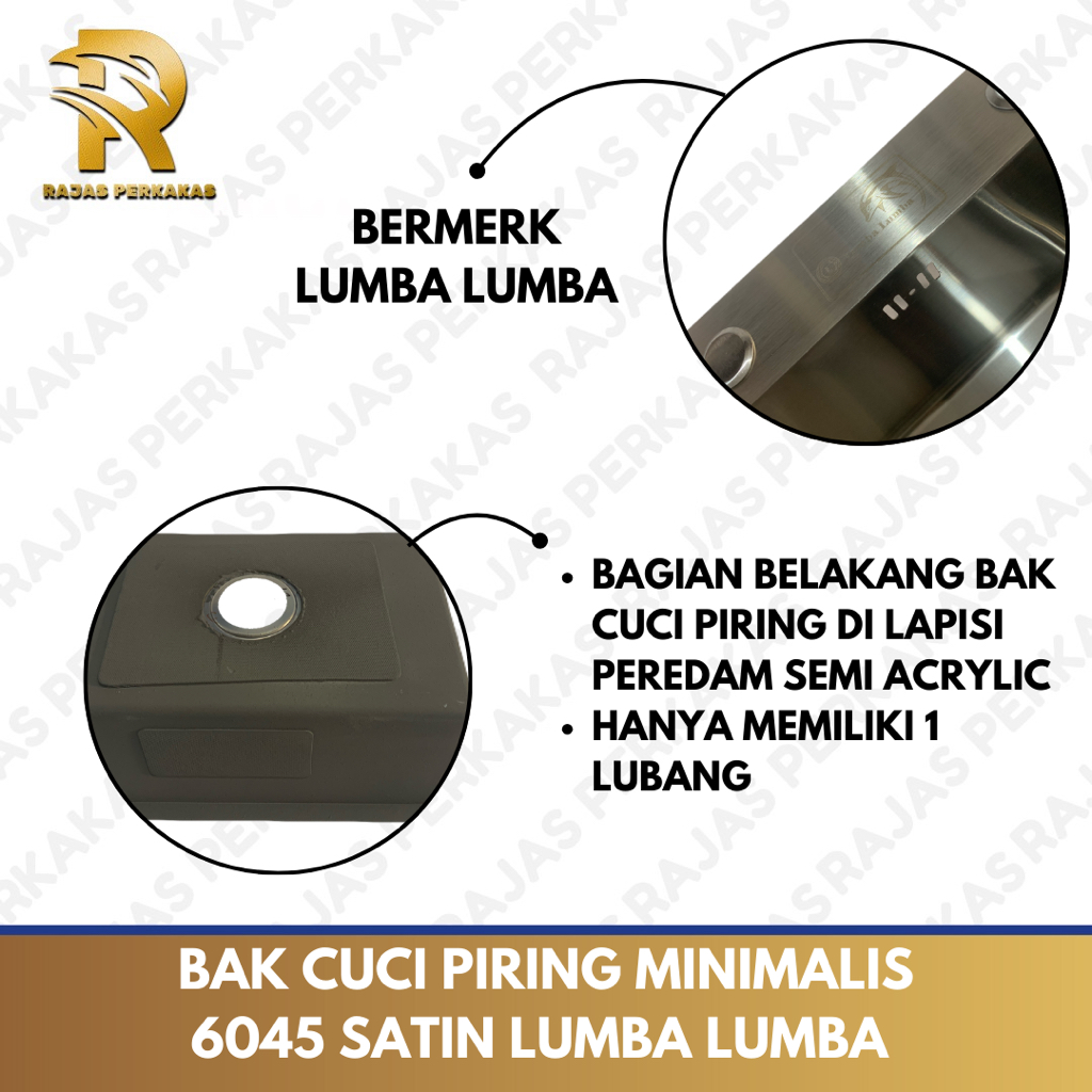 BAK CUCI PIRING MINIMALIS 6045 SATIN LUMBA LUMBA / BAK CUCI PIRING MODERN / BAK CUCI PIRING ADA