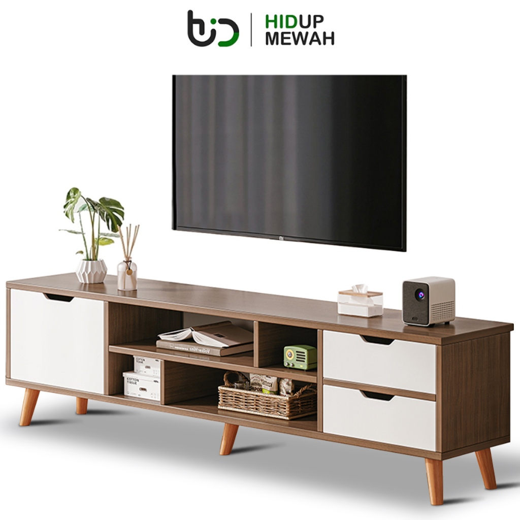 Meja TV kayu Rak Tv Minimalis Bufet Tv Minimalis Kayu Modern 140cm Furniture Meja Tv