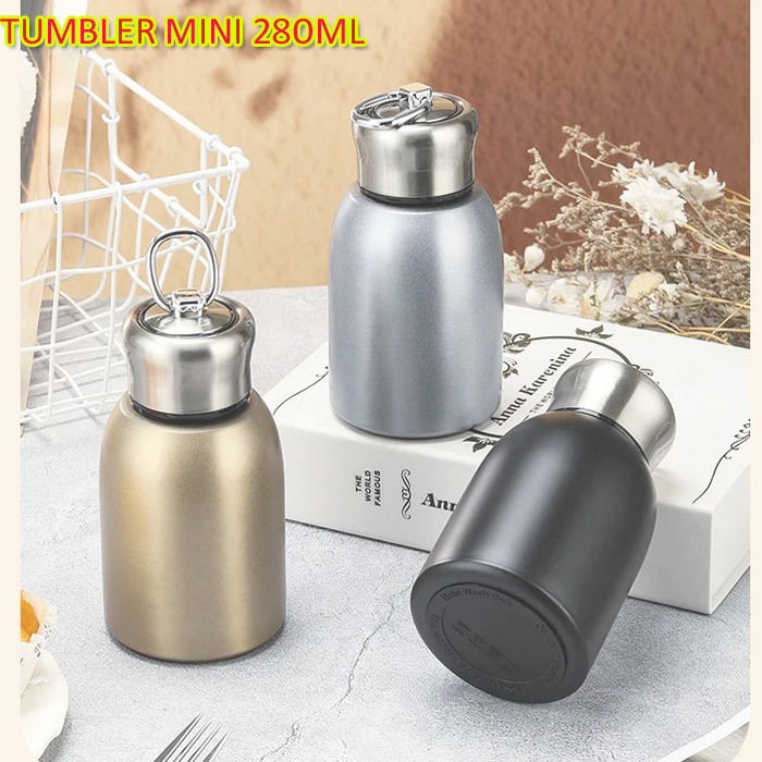 Tumbler Mini Coffee 280ML Tumbler Stainless Polos Tahan Panas Dingin