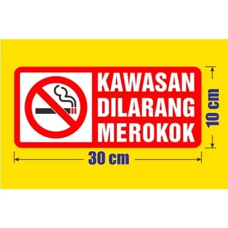 

Sticker Vinyl Stiker Sign Kawasan Dilarang Merokok 30 x 10 cm