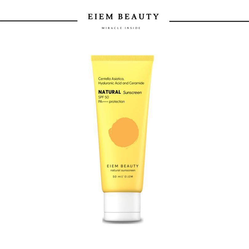 KG Eiem Beauty Natural Sunscreen SPF 50 PA++++ Protection Centella Asiatica 50 ML