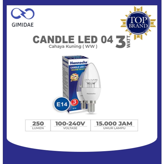 Hannochs Lampu Lilin Hias Candle LED 3W E14/E27