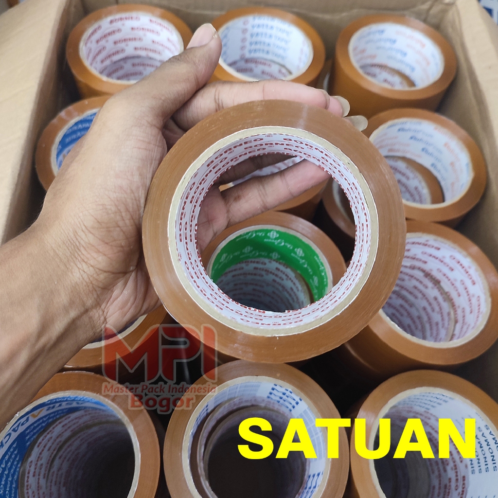 

LAKBAN MURAH SATUAN - Lakban Coklat 45 mm x 100 yard - Lakban Sisa Produksi Pabrik