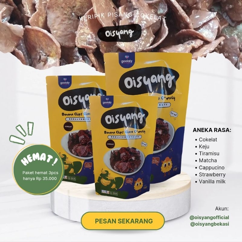 

Oisyang Keripik Pisang Cokelat-Bundling 3 pcs kemasan Pouch