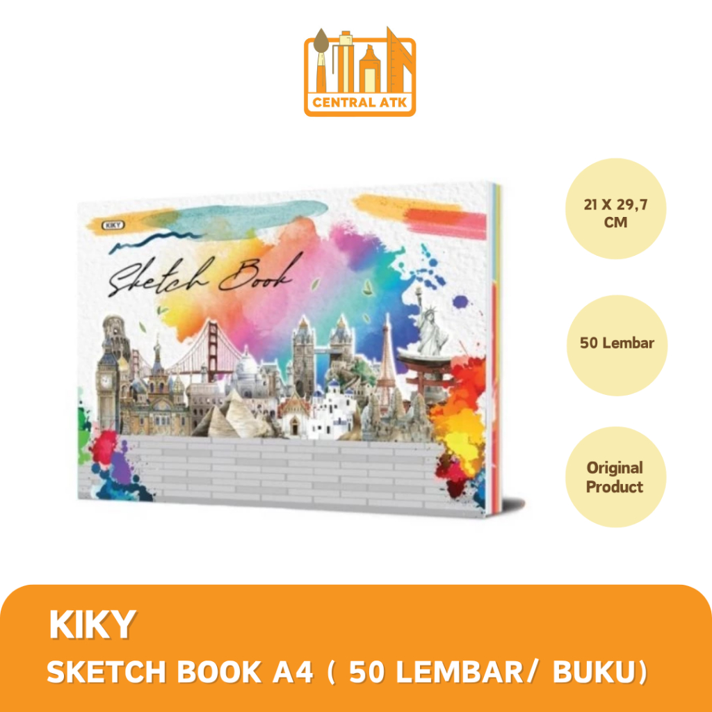 

SKETCH BOOK / BUKU MENGGAMBAR / BUKU SKETSA KIKY A4 ISI 50 LEMBAR (1 PCS)