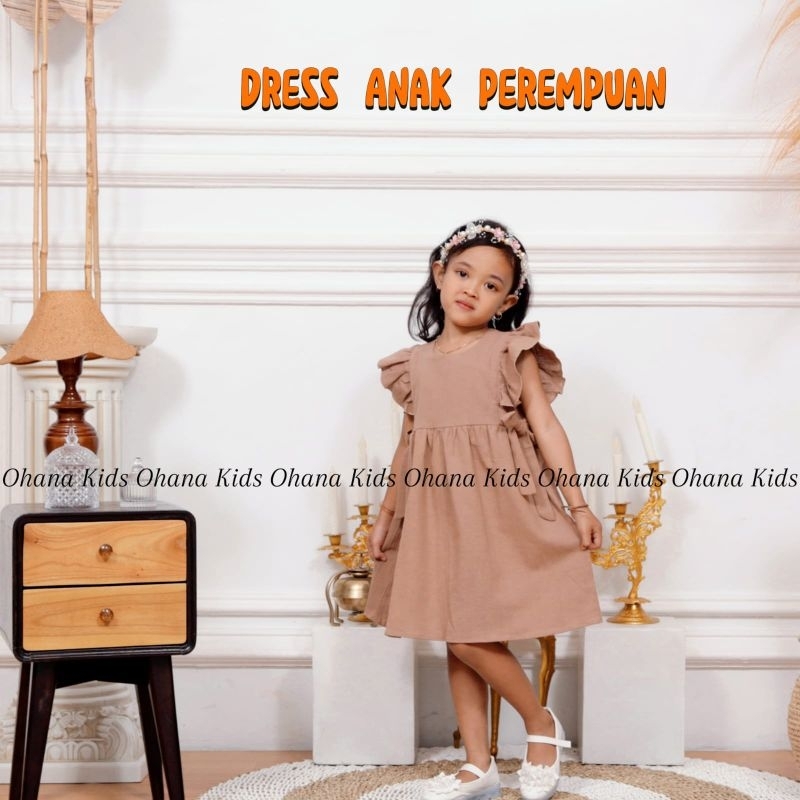 Baju Anak Perempuan Bahan Adem / Camelia Dress / Baju Pesta Anak 6bulan-7th / Baju Anak Perempuan / 